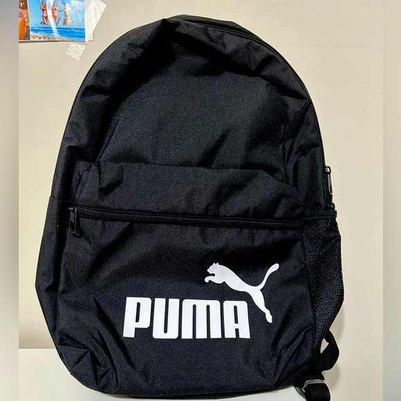 PUMA Classic Black and White Backpack - Picture 1 of 7